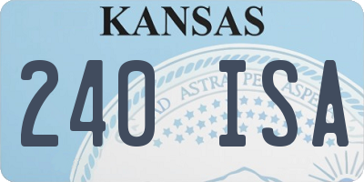 KS license plate 240ISA