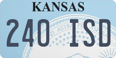KS license plate 240ISD