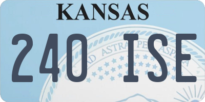 KS license plate 240ISE