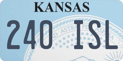 KS license plate 240ISL