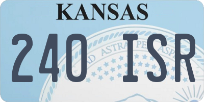 KS license plate 240ISR