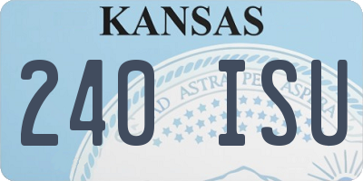KS license plate 240ISU