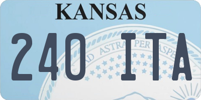 KS license plate 240ITA