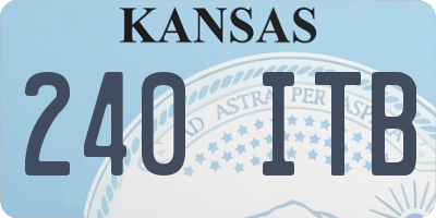 KS license plate 240ITB