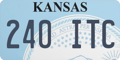 KS license plate 240ITC