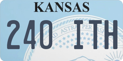 KS license plate 240ITH