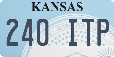 KS license plate 240ITP