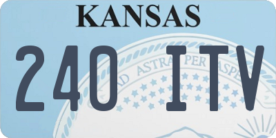 KS license plate 240ITV