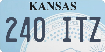 KS license plate 240ITZ