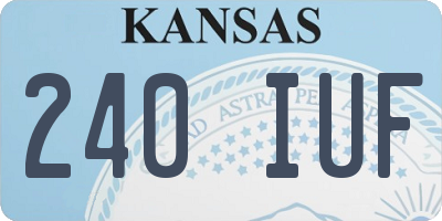 KS license plate 240IUF