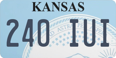 KS license plate 240IUI