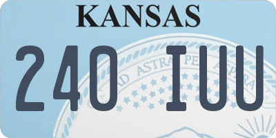KS license plate 240IUU