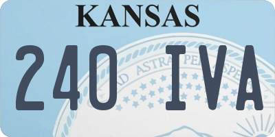 KS license plate 240IVA