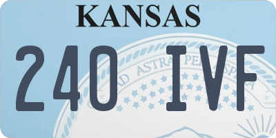KS license plate 240IVF