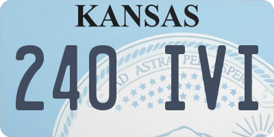 KS license plate 240IVI