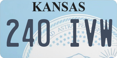 KS license plate 240IVW
