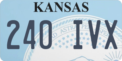 KS license plate 240IVX