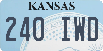 KS license plate 240IWD