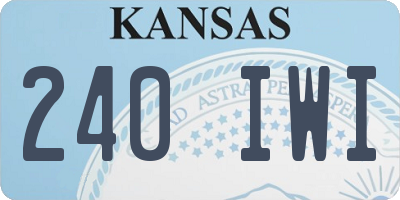 KS license plate 240IWI