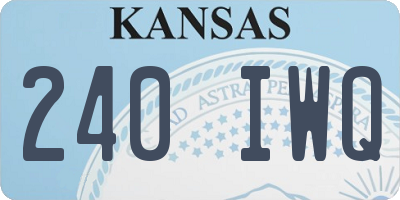 KS license plate 240IWQ