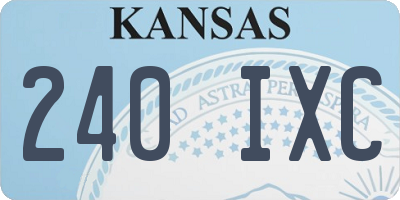 KS license plate 240IXC
