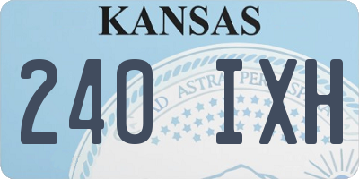 KS license plate 240IXH