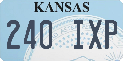 KS license plate 240IXP