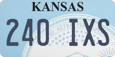 KS license plate 240IXS