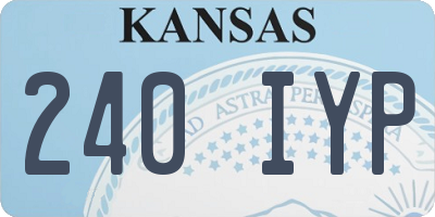 KS license plate 240IYP