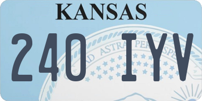 KS license plate 240IYV
