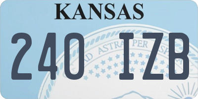 KS license plate 240IZB