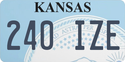 KS license plate 240IZE
