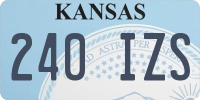 KS license plate 240IZS