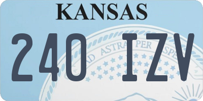 KS license plate 240IZV