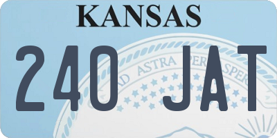 KS license plate 240JAT