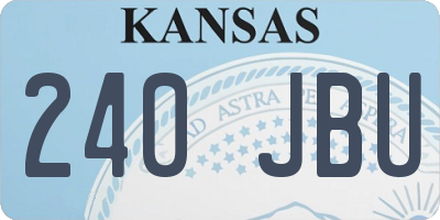 KS license plate 240JBU