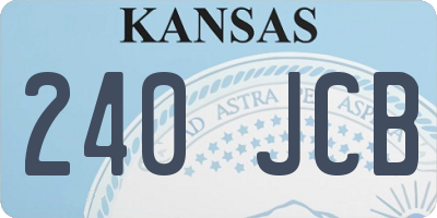 KS license plate 240JCB