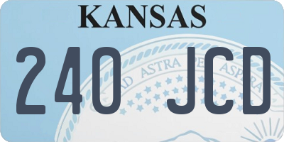 KS license plate 240JCD
