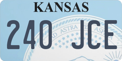 KS license plate 240JCE