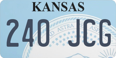 KS license plate 240JCG