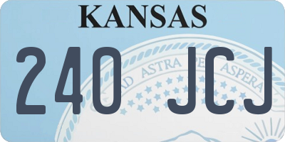 KS license plate 240JCJ