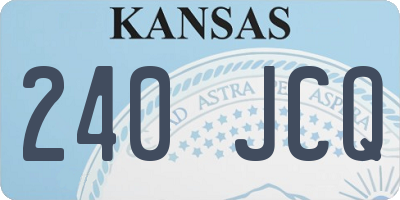 KS license plate 240JCQ