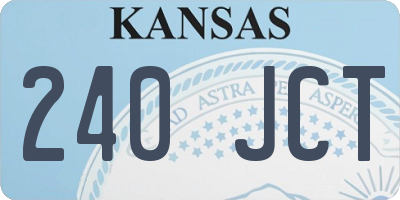 KS license plate 240JCT