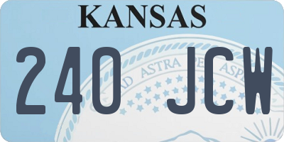 KS license plate 240JCW