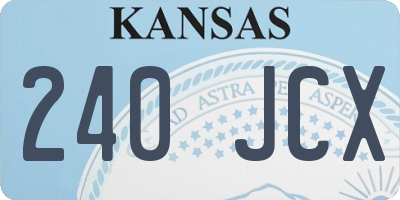KS license plate 240JCX
