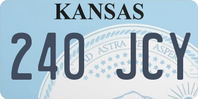 KS license plate 240JCY