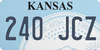 KS license plate 240JCZ