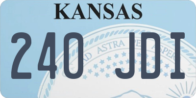 KS license plate 240JDI