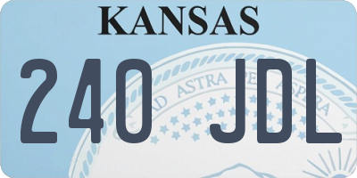 KS license plate 240JDL
