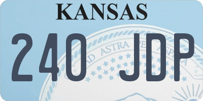 KS license plate 240JDP